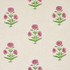 Schumacher Fabric Poppy Hand Block Print Rose & Grass 179842 Molly Mahon 8.88" - My Fabric Connection -