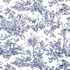 Anna French Fabric Antilles Toile Navy AF15171 Fabric 100% Cotton ITALY 10000 </p><p>Repeat: V: 44.5 54 - My Fabric Connection -