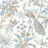 Anna French Wallpaper Peacock Toile Soft Blue and Beige AT57828 Wallpaper </p><p>Repeat: V: 36.00"(91.44 cm) 27.00"(68.58 cm) - My Fabric Connection -