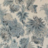 Thibaut Fabric Floral Gala Slate Blue and Flax F910214 Fabric 100% Linen ITALY - </p><p>Repeat: V: 32.75 54 - My Fabric Connection -