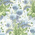 Anna French Wallpaper Dahlia Sky on White AT24535 Wallpaper Non Woven Wallpaper UNITED STATES - </p><p>Repeat: V: 36 27 - My Fabric Connection -
