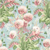 Anna French Wallpaper Dahlia Coral on Robin's Egg AT24537 Wallpaper Non Woven Wallpaper UNITED STATES - </p><p>Repeat: V: 36 27 - My Fabric Connection -