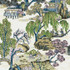 Thibaut Wallpaper Asian Scenic Purple and Blue T75459 Wallpaper Wallpaper U.S.A. - </p><p>Repeat: V: 36 27 - My Fabric Connection -
