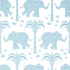 Thibaut Wallpaper Elephant French Blue T16204 Wallpaper Wallpaper U.S.A. - </p><p>Repeat: V: 25.25 27 - My Fabric Connection -