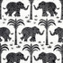 Thibaut Fabric Elephant Velvet Black W716202 Fabric 100% Cotton INDIA 30000 </p><p>Repeat: V: 21.5 53 - My Fabric Connection -