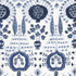 Thibaut Fabric Mendoza Suzani Blue and White F916239 Fabric 52% Cotton, 48% Linen ITALY 18000 </p><p>Repeat: V: 34 54 - My Fabric Connection -