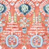 Thibaut Fabric Mendoza Suzani Coral F916243 Fabric 52% Cotton, 48% Linen ITALY 18000 </p><p>Repeat: V: 34 54 - My Fabric Connection -