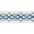Thibaut Fabric Hartney Tape Sky and Bermuda E12087 Fabric 63% Cotton, 37% Viscose INDIA - </p><p>Repeat: V: 2.75 2.875 - My Fabric Connection -