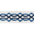 Thibaut Fabric Hartney Tape Bermuda and Navy E12089 Fabric 63% Cotton, 37% Viscose INDIA - </p><p>Repeat: V: 2.75 2.875 - My Fabric Connection -