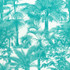 Thibaut Fabric Palm Botanical Turquoise F910101 Fabric 100% Cotton ITALY 10000 </p><p>Repeat: V: 35 54 - My Fabric Connection -