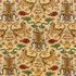 Carole Fabric Tiger Pack Saffron Hidden Treasure 75% Cotton, 25% Linen-Stain Repellent Pakistan 25" V, 13 1/2" H HD 54.5" - My Fabric Connection -