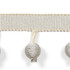 Europatex Fabric Le Lin Metallic Beaded Fringe Porcelain Le Lin 53% Fibranne, 28% Rayon, 19% Cotton 1.46 inches - My Fabric Connection -