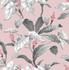 Brewster Meridian Parade Pink Tropical Leaves Wallpaper Archive Collection Covers about 56.4 square feet Great Britain Unpasted 21-in repeat, drop match 20.5-in by 33-ft long roll - My Fabric Connection -