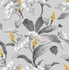 Brewster Meridian Parade Grey Tropical Leaves Wallpaper Archive Collection Covers about 56.4 square feet 20.5-in by 33-ft long roll Unpasted 21 - My Fabric Connection -