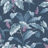 Brewster Meridian Parade Blue Tropical Leaves Wallpaper Archive Collection Covers about 56.4 square feet Great Britain Unpasted 21-in repeat, drop match 20.5-in by 33-ft long roll - My Fabric Connection -