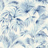 Chesapeake Manaus Blue Palm Frond Wallpaper Blue Heron Covers about 56.4 square feet United States Prepasted 20.5-in repeat, half drop match 20.5-in by 33-ft long roll - My Fabric Connection -