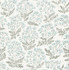 A-Street Prints Floret Blue Floral Wallpaper Equinox Covers about 56.4 square feet Great Britain Unpasted 20.9-in repeat, straight match 20.5-in by 33-ft long roll - My Fabric Connection -