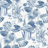 A-Street Prints Frolic Blue Lagoon Wallpaper Equinox Covers about 60.8 square feet Great Britain Unpasted 27-in repeat, straight match 27-in by 27-ft long roll - My Fabric Connection -