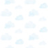 Chesapeake Irie Blue Clouds Wallpaper Fable Covers about 57.5 square feet Netherlands Unpasted 10.4-in repeat, straight match 20.9-in by 33-ft long roll - My Fabric Connection -