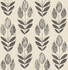 Chesapeake Garland Black Block Tulip Wallpaper Homestead Covers about 56.4 square feet Great Britain Unpasted 20.9-in repeat, straight match 20.5-in by 33-ft long roll - My Fabric Connection -