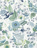 A-Street Prints Whimsy Blue Fauna Wallpaper Folklore Covers about 56.4 square feet United States Unpasted 27-in repeat, straight match 20.5-in by 33-ft long roll - My Fabric Connection -