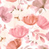 Brewster Zahra Pink Floral Wallpaper Fresh Start Kitchen & Bath Covers about 56.4 square feet Great Britain Unpasted 20.9-in repeat, drop match 20.5-in by 33-ft long roll - My Fabric Connection -