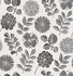 A-Street Prints Inge Black Floral Block Print Wallpaper Hannah Covers about 56.4 square feet Great Britain Unpasted 20.9-in repeat, straight match 20.5-in by 33-ft long roll - My Fabric Connection -