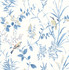 Chesapeake Imperial Garden Blue Botanical Wallpaper The Vineyard Covers about 56.4 square feet 20.5-in by 33-ft long roll Unpasted 20.9 - My Fabric Connection -