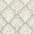 Chesapeake Mimir Grey Quilted Damask Wallpaper Kinfolk Covers about 56.4 square feet 20.5-in by 33-ft long roll Prepasted 20.5 - My Fabric Connection -