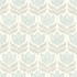 Chesapeake Cathal Aqua Tulip Block Print Wallpaper Kinfolk Covers about 56.4 square feet United States Prepasted 10.25-in repeat, straight match 20.5-in by 33-ft long roll - My Fabric Connection -