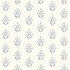 Chesapeake Kova Blue Floral Crest Wallpaper Kinfolk Covers about 56.4 square feet United States Prepasted 4.1-in repeat, straight match 20.5-in by 33-ft long roll - My Fabric Connection -