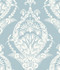 A-Street Prints Arlie Light Blue Botanical Damask Wallpaper Middleton Covers about 56.4 square feet Great Britain Unpasted 24-in repeat, straight match 20.5-in by 33-ft long roll - My Fabric Connection -