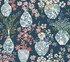 A-Street Prints Harper Teal Floral Vase Wallpaper Middleton Covers about 60.8 square feet 27-in by 27-ft long roll Unpasted 25.25 - My Fabric Connection -