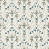 A-Street Prints Dard Teal Tulip Ogee Wallpaper Revival Covers about 56.4 square feet Great Britain Unpasted 10.4-in repeat, straight match 20.5-in by 33-ft long roll - My Fabric Connection -