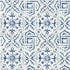 Chesapeake Sonoma Blue Beach Tile Wallpaper Sanibel Covers about 56.4 square feet 20.5-in by 33-ft long roll Prepasted 20.5 - My Fabric Connection -