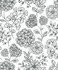 A-Street Prints Ada Black Floral Wallpaper Scott Living II Covers about 56.4 square feet Great Britain Unpasted 25.2-in repeat, straight match 20.5-in by 33-ft long roll - My Fabric Connection -