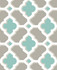 A-Street Prints Lido Turquoise Quatrefoil Wallpaper Solstice Covers about 56.4 square feet Great Britain Unpasted 12.6-in repeat, drop match 20.5-in by 33-ft long roll - My Fabric Connection -