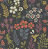 Advantage Karina Charcoal Meadow Wallpaper Splash Covers about 56.4 square feet Great Britain Unpasted 10.4-in repeat, drop match 20.5-in by 33-ft long roll - My Fabric Connection -