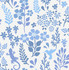 Advantage Karina Blue Meadow Wallpaper Splash Covers about 56.4 square feet 20.5-in by 33-ft long roll Unpasted 10.4 - My Fabric Connection -