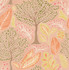 Advantage Kiah Blush Forest Wallpaper Splash Covers about 56.4 square feet Great Britain Unpasted 20.9-in repeat, straight match 20.5-in by 33-ft long roll - My Fabric Connection -