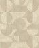 Advantage Barcelo Beige Circles Wallpaper Splash Covers about 57.5 square feet 20.9-in by 33-ft long roll Unpasted 15.7 - My Fabric Connection -