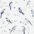 Chesapeake Birdsong Blue Trail Wallpaper Thoreau Covers about 56.4 square feet United States Prepasted 20.5-in repeat, half drop match 20.5-in by 33-ft long roll - My Fabric Connection -
