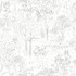 Chesapeake Walden Grey Forest Wallpaper Thoreau Covers about 56.4 square feet United States Prepasted 20.5-in repeat, half drop match 20.5-in by 33-ft long roll - My Fabric Connection -
