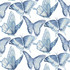 Chesapeake Janetta Blue Butterfly Wallpaper Thoreau Covers about 56.4 square feet United States Prepasted 10.25-in repeat, straight match 20.5-in by 33-ft long roll - My Fabric Connection -