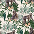 ohpopsi Morris Cream Tropical Jungle Wallpaper Wild Covers about 54.2 square feet Great Britain Unpasted 19.7-in repeat, straight match 19.7-in by 33-ft long roll - My Fabric Connection -