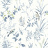 Chesapeake Imperial Garden Blueberry Botanical Wallpaper Wildflower Covers about 56.4 square feet Great Britain Unpasted 20.9-in repeat, straight match 20.5-in by 33-ft long roll - My Fabric Connection -