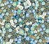ohpopsi Flora Ditsy Blue Garden Wallpaper Glasshouse Covers about 54.2 square feet Great Britain Unpasted 16-in repeat, straight match 19.7-in by 33-ft long roll - My Fabric Connection -