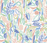 ohpopsi Verdure Pastel Painted Botanical Wallpaper Glasshouse Covers about 54.2 square feet Great Britain Unpasted 39.7-in repeat, half drop match 19.7-in by 33-ft long roll - My Fabric Connection -