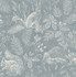 Advantage Woodland Blue Toile Wallpaper Westbury Forest Covers about 56.4 square feet Great Britain Unpasted 20.9-in repeat, drop match 20.5-in by 33-ft long roll - My Fabric Connection -