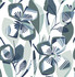A-Street Prints Nathalie Navy Abstract Blooms Wallpaper Whimsy Covers about 56.4 square feet Great Britain Unpasted 20.9-in repeat, straight match 20.5-in by 33-ft long roll - My Fabric Connection -